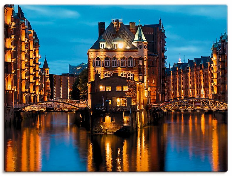 Artland Wandbild "Teil der alten Speicherstadt in Hamburg" Deutschland 1 St günstig online kaufen