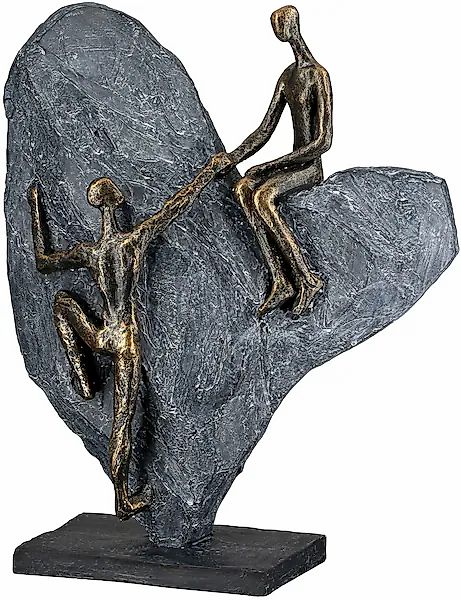 Casablanca by Gilde Dekoobjekt »Skulptur Herz Heart of stone bronzefarben; günstig online kaufen
