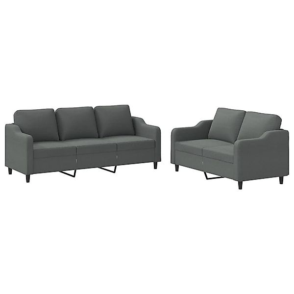 vidaXL Sofa 2-tlg. Sofagarnitur mit Kissen günstig online kaufen