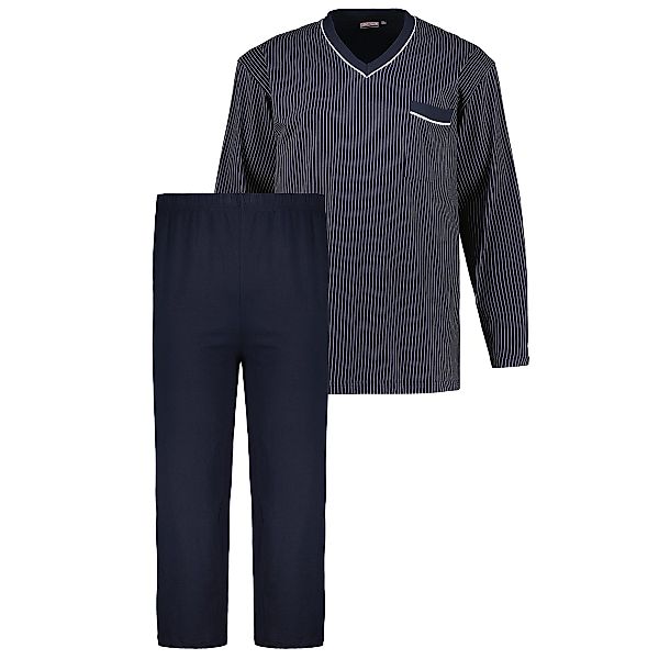 ADAMO Langer Schlafanzug Farbe dunkelblau Größe: 4XL günstig online kaufen