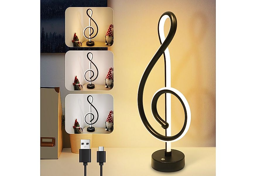 ZMH LED Tischleuchte Kabellos Wohnzimmer Touch Dimmbar Schwarz Akku Nachtti günstig online kaufen