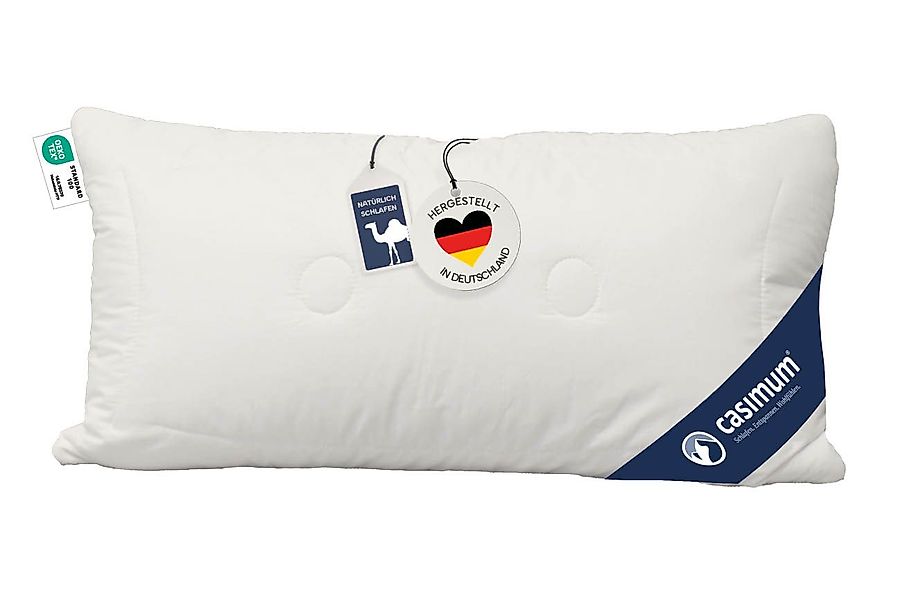 casimum 3-Kammer-Kopfkissen LUXUS Kamelhaar-Kissen 80x80, Kissen 40x80, her günstig online kaufen