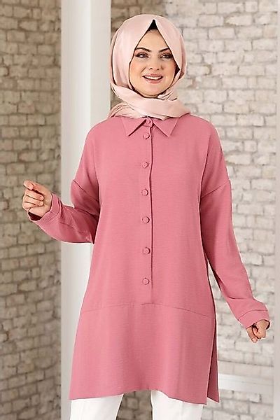 Modavitrini Longtunika Lockere Hijab-Tunika mit Knopfdetail Damen Tunika (S günstig online kaufen