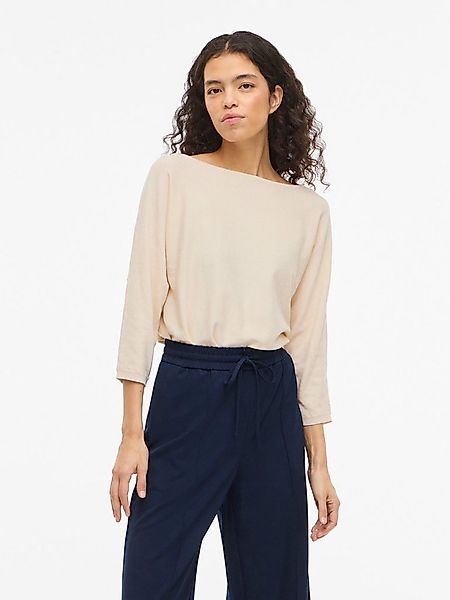Vila 3/4 Arm-Pullover VIMALU BOATNECK 3/4 SLEEVE KNIT TOP-NOOS Materialmix, günstig online kaufen