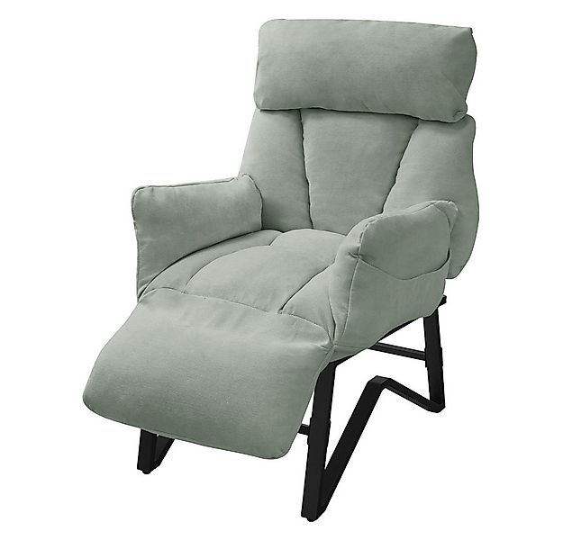 ML-DESIGN Loungesessel Wohnzimmersessel mit Armlehnen Fußablage Seitentasch günstig online kaufen