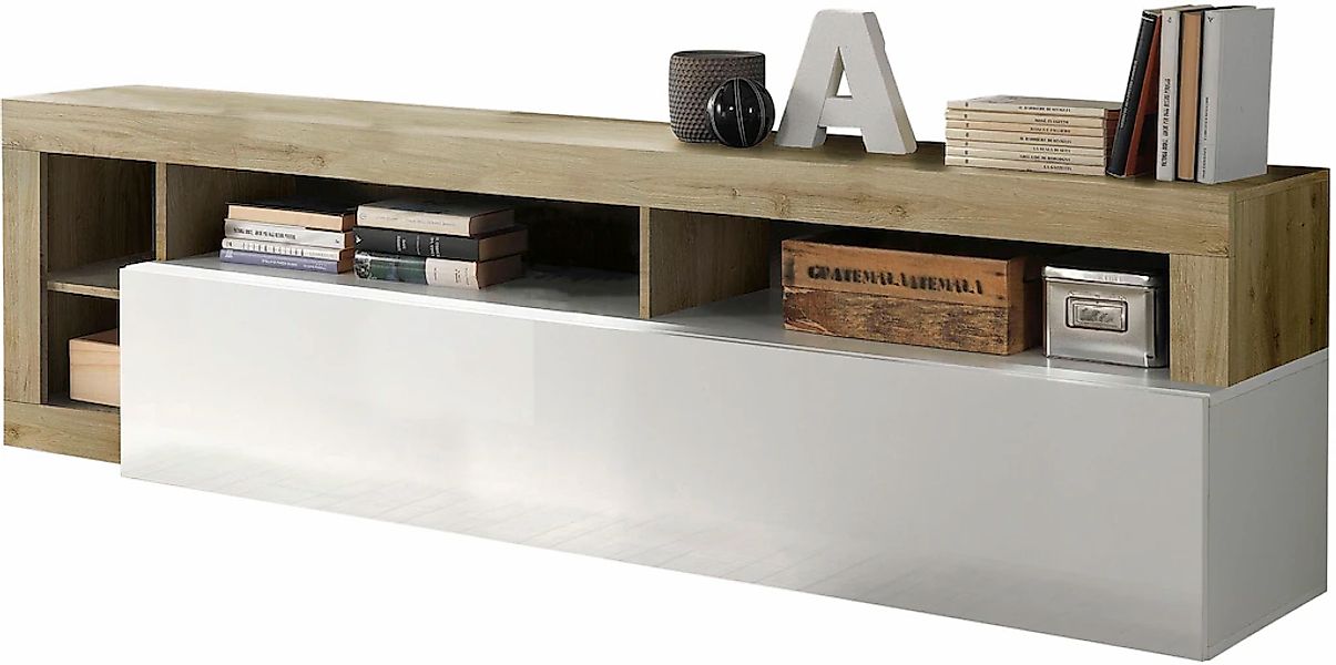 Home affaire Lowboard "Hamburg, TV-Bank" Breite 210 cm günstig online kaufen