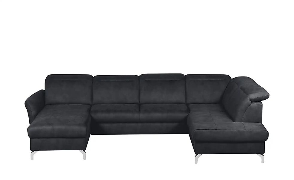 uno Wohnlandschaft Wildleder-Optik Basel ¦ schwarz ¦ Maße (cm): B: 304 H: 1 günstig online kaufen