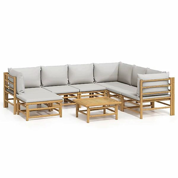 vidaXL Gartenlounge-Set 8-tlg. Garten-Lounge-Set mit Kissen günstig online kaufen