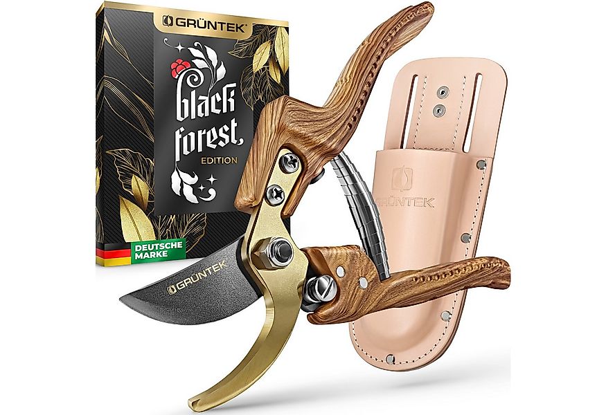 GRÜNTEK Gartenschere Premium Gartenscheren Set Bypass 210 mm mit Echtleder- günstig online kaufen