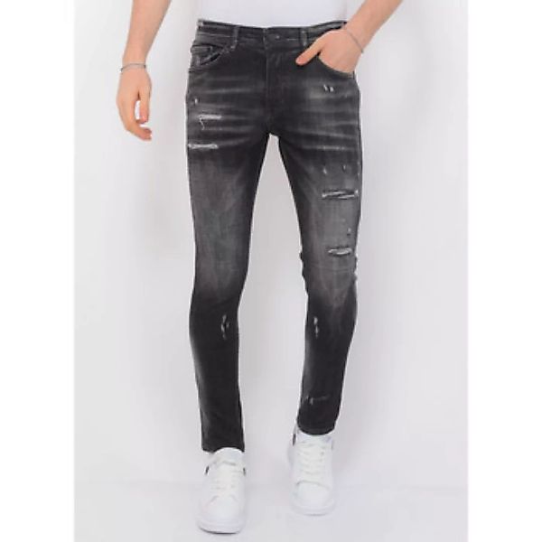 Local Fanatic  Slim Fit Jeans Stonewashed Ripped Jeans Slim günstig online kaufen