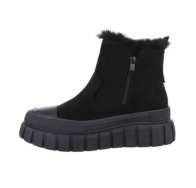 Ital-Design Damen Freizeit Plateaustiefelette (84160621) Flach Plateaustief günstig online kaufen