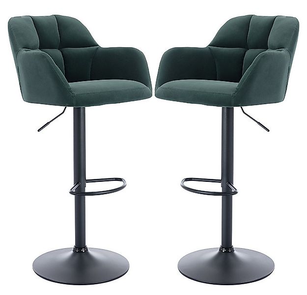 WAHSON OFFICE CHAIRS Barhocker 2er Barstuhl Samtstoff Thekenhocker günstig online kaufen