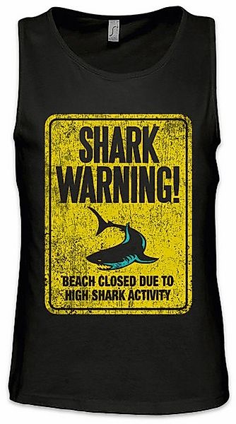 Urban Backwoods Tanktop Shark Warning Sign II Ärmelloses T-Shirt Weißer Hai günstig online kaufen