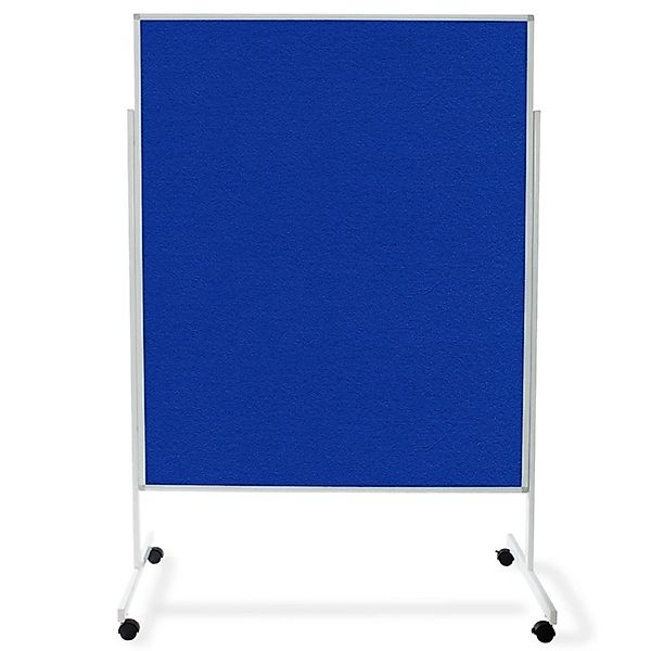 KARAT Filz Moderationstafel Stabiles Gestell mit Rollen Blau 150 x 120 cm günstig online kaufen