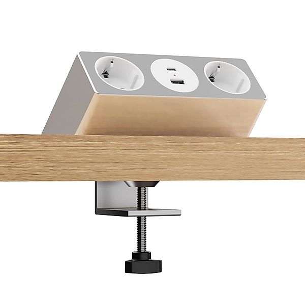 kalb Nexura Tischsteckdose 2x 230V USB A USB C 30W C-Klemme oder Platte 2m günstig online kaufen