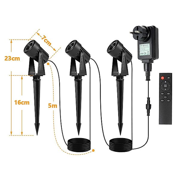 Clanmacy Gartenstrahler 6-IN-1 LED Gartenstrahler mit günstig online kaufen