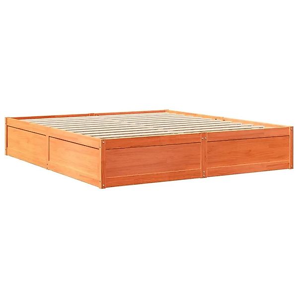 vidaXL Massivholzbett ohne Matratze Wachsbraun 180x200 Kiefernholz 3282368 günstig online kaufen