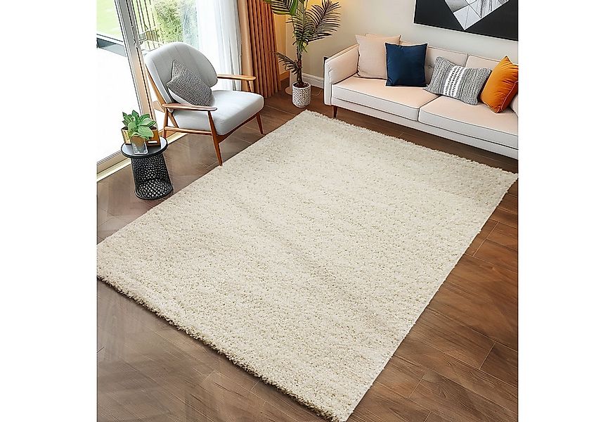 Carpettex Hochflor-Teppich Unicolor - Einfarbig, Läufer, Höhe: 30 mm, Einfa günstig online kaufen