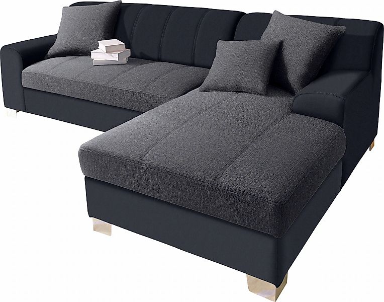 DOMO collection Ecksofa "Turah incl. Zierkissen, moderne Steppung, auch in günstig online kaufen