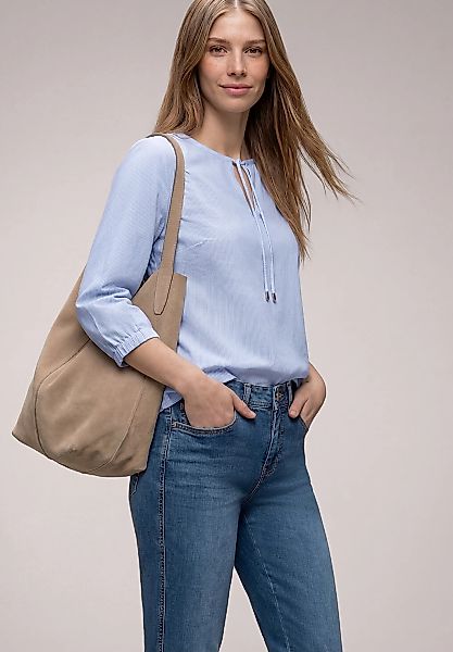 STREET ONE Langarmbluse aus reiner Baumwolle günstig online kaufen