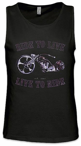 Urban Backwoods Tanktop Live To Ride Ärmelloses T-Shirt Ride To Live Biker günstig online kaufen