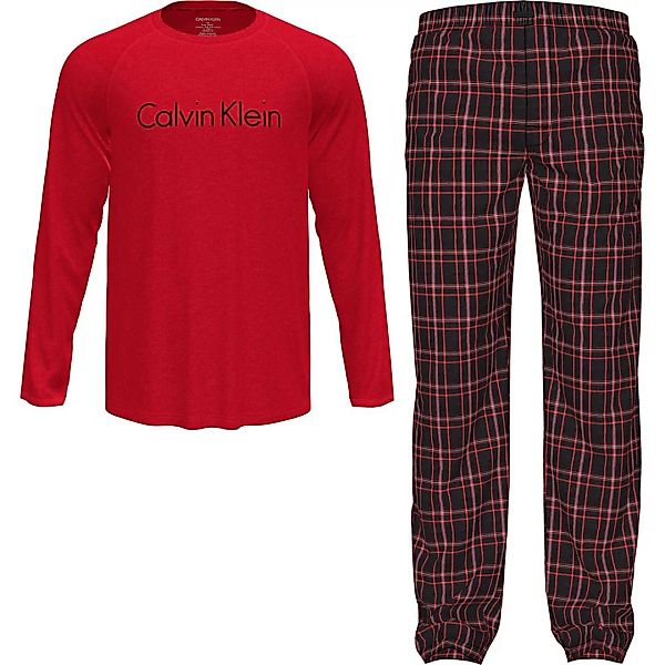 Calvin Klein Underwear Langarm-set Hosen Pyjama L Red Top / Vertical Boat S günstig online kaufen