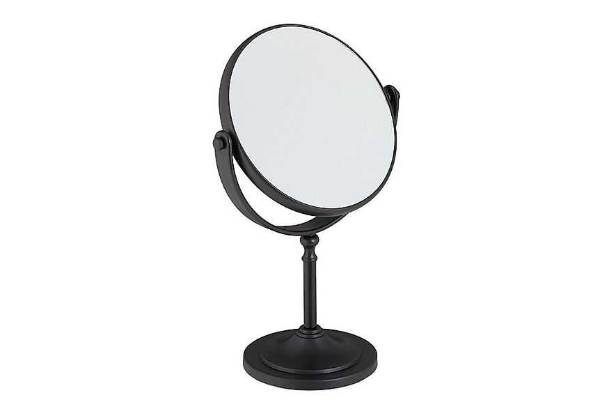 relaxdays Kosmetikspiegel mit Vergrößerung schwarz günstig online kaufen