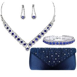 ibettertec Schmuckset Damen Glitzer Clutch Strass günstig online kaufen