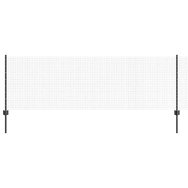 vidaXL Zaun mit Pfosten Grau 0,8 x 10 m Stahl und PVC 3336561 günstig online kaufen