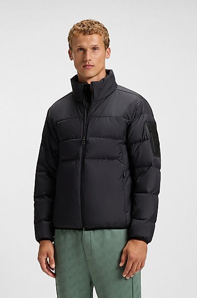 BOSS GREEN Daunenjacke, Stehkragen, reflektierende Details, Ärmeltasche günstig online kaufen