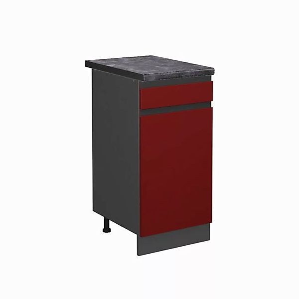 Vicco Unterschrank R-Line, Rot/Anthrazit, 40 cm, AP Anthrazit günstig online kaufen