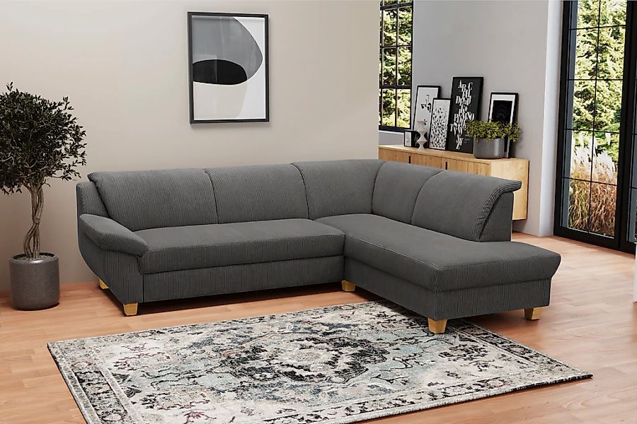 Home affaire Ecksofa "Yesterday zeitlos und elegant, bequeme Armlehnen, L-F günstig online kaufen