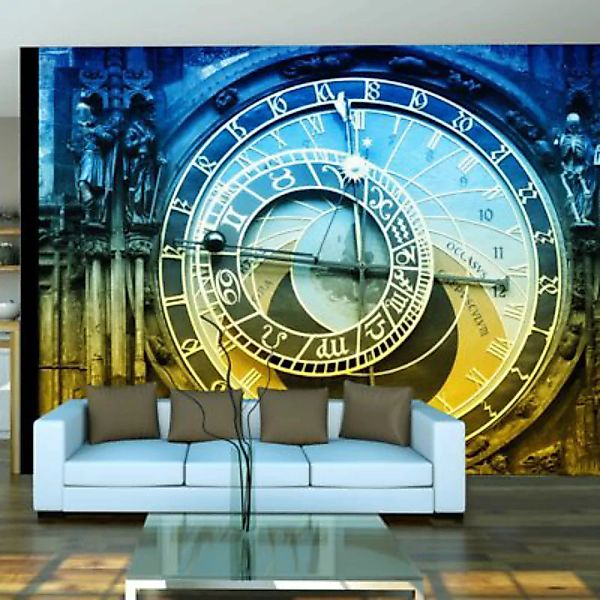 artgeist Fototapete Astronomische Uhr - Prag mehrfarbig Gr. 350 x 270 günstig online kaufen