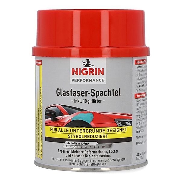 NIGRIN Spachtelmasse 2K Glasfaser-Spachtel mit Härter-500g günstig online kaufen