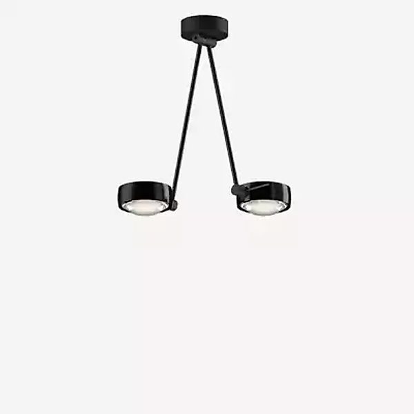 Occhio Sento Soffitto Due 40 Up E Deckenleuchte LED 2-flammig, Kopf black p günstig online kaufen