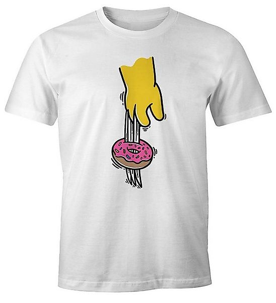 MoonWorks Print-Shirt Herren T-Shirt Donut Doughnut Fun-Shirt Moonworks® mi günstig online kaufen