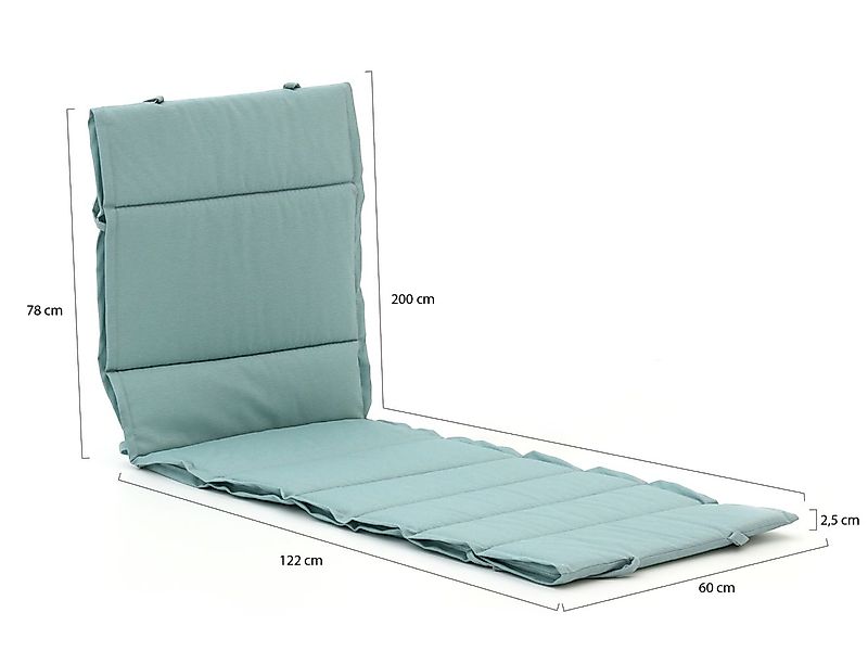 Madison Gartenliege Auflage dünn 200x65  cm günstig online kaufen