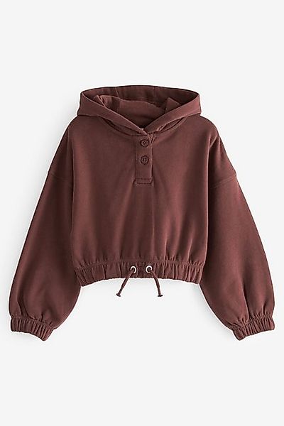 Next Kapuzensweatshirt Verkürztes Hoodie mit Knopfleiste (1-tlg) günstig online kaufen