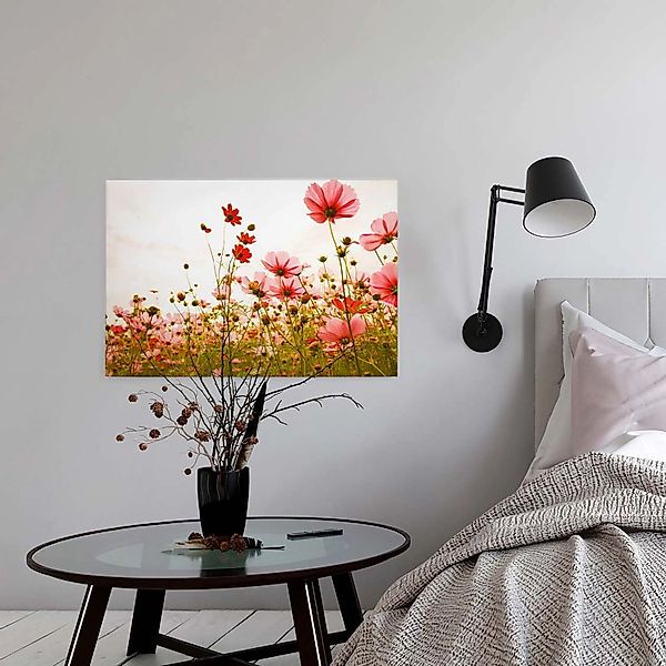 Bricoflor Blumen Bild In Rot Und Grün Leinwandbild Mit Sommerblumen Für Sch günstig online kaufen