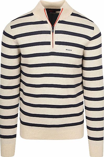 NZA Half Zip Pullover Wanake Stripe Ecru - Größe L günstig online kaufen