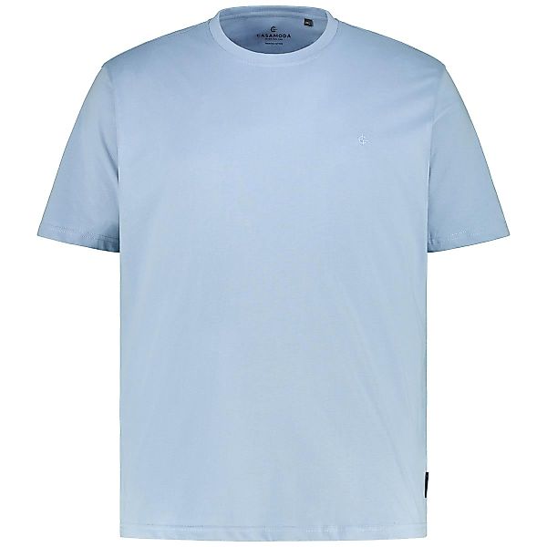 CASA MODA T-Shirt aus Baumwolle Farbe mittelblau Größe: 7XL günstig online kaufen