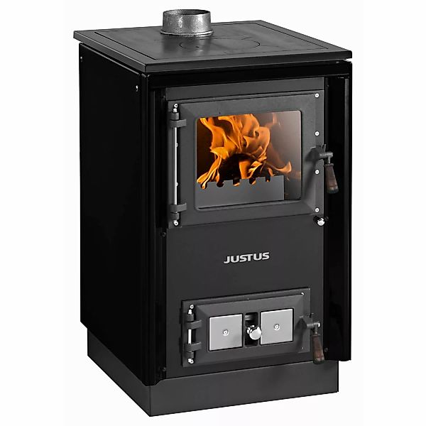 Justus Küchenofen Rustico 50 2.0 Stahl Schwarz 7 kW günstig online kaufen