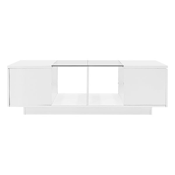 Couchtisch, 120cm Weißer modern Design hochglänzende Tischplatte mit großzü günstig online kaufen