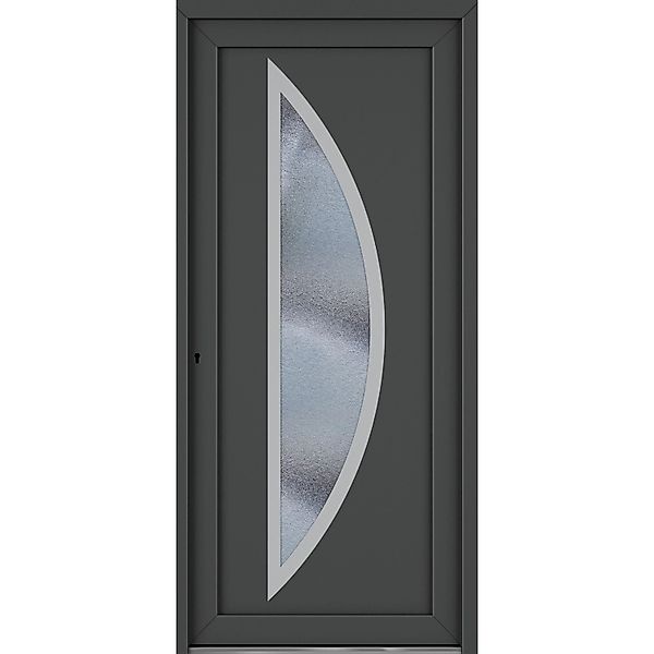 Roro Haustür OKE 1104 Kunststoff Weiß-Anthrazit 100 cm x 200 cm DIN L günstig online kaufen