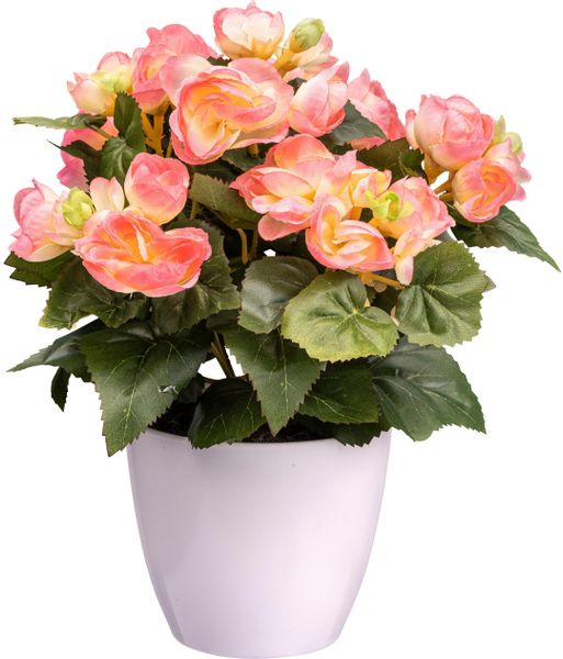 Creativ green Kunstblume "Begonie" mit farbenfrohen Blüten günstig online kaufen
