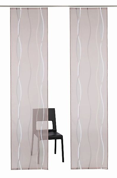 my home Schiebegardine "Dimona" Klettschiene 2 Stk. tlg. 2-er Set, Fertigga günstig online kaufen