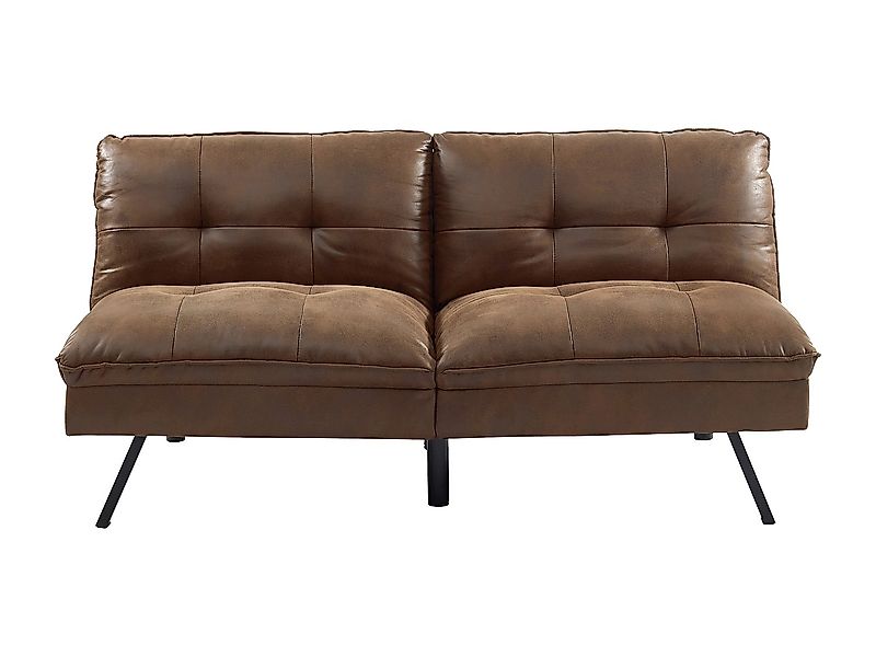 Schlafsofa Klappsofa 3-Sitzer - Stoff - Braun - PEGULA günstig online kaufen