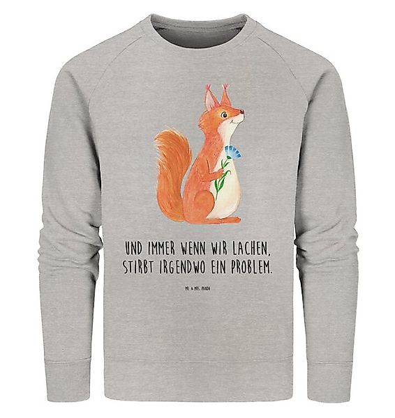 Mr. & Mrs. Panda Longpullover Eichhörnchen Blume Größe M - Heather Grey - G günstig online kaufen