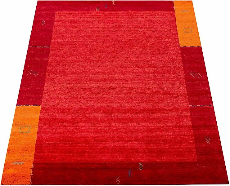 Paco Home Wollteppich "Gabbeh 309" rechteckig 14 mm Höhe Kurzflor, handgewe günstig online kaufen