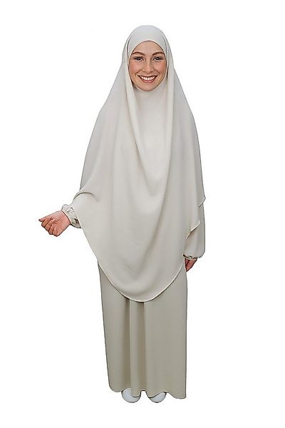 Aymasal Maxikleid Abaya Khimar Set in gleicher Farbe Kaftan Khumur Islam Mo günstig online kaufen